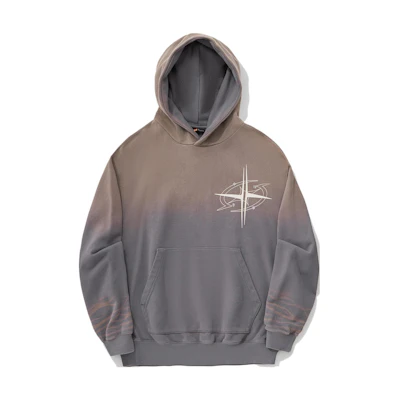 Li-Ning Gradient Star Oversized Hoodie Unisex Smog Gray AWDU351-3