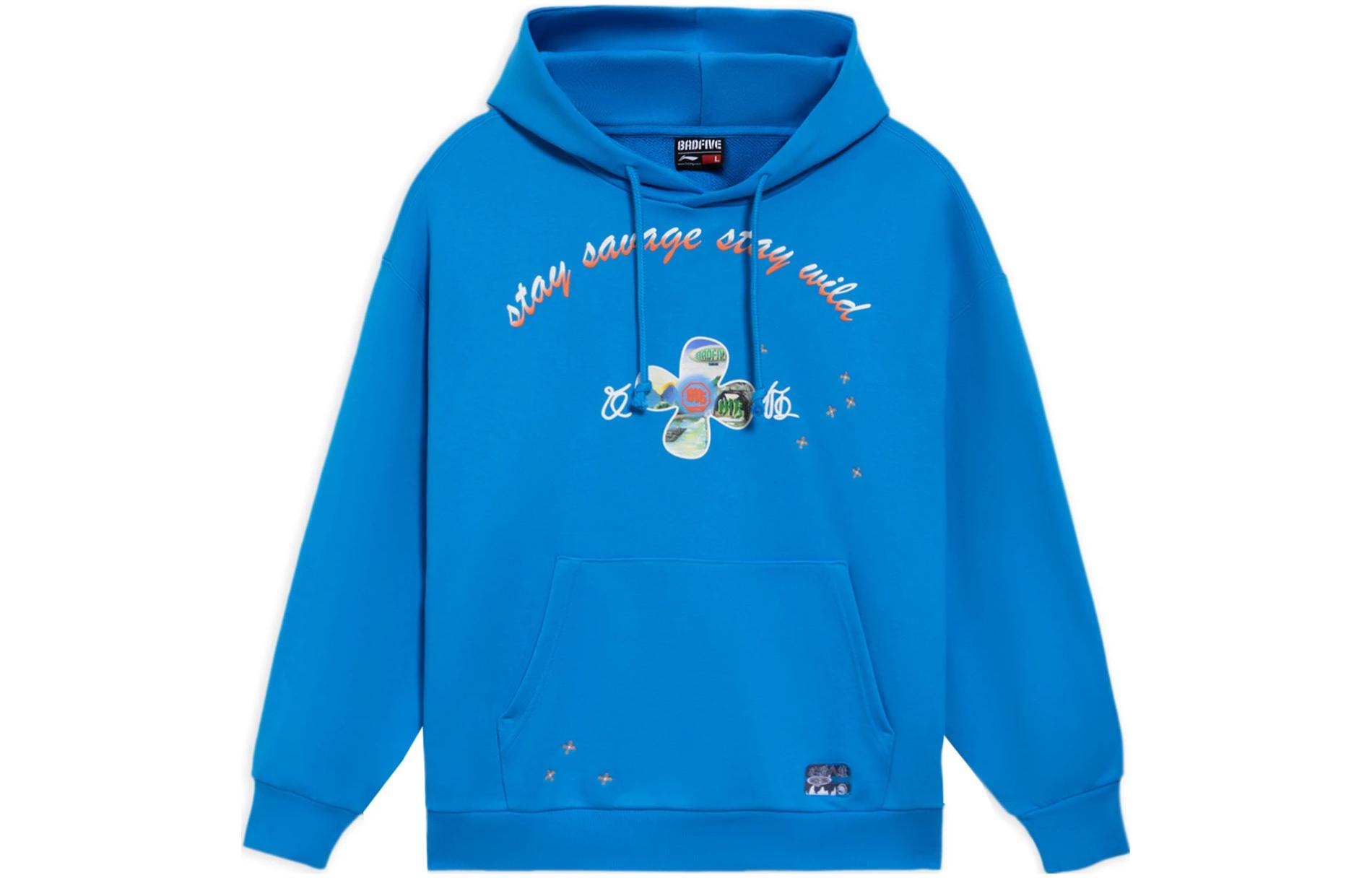 Li-Ning Graphic Print Oversized Pullover Hoodie Unisex AWDS565-1