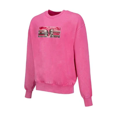 Li-Ning Graphic Print Oversized Pullover Sweatshirt Unisex Pink AWDT233-4
