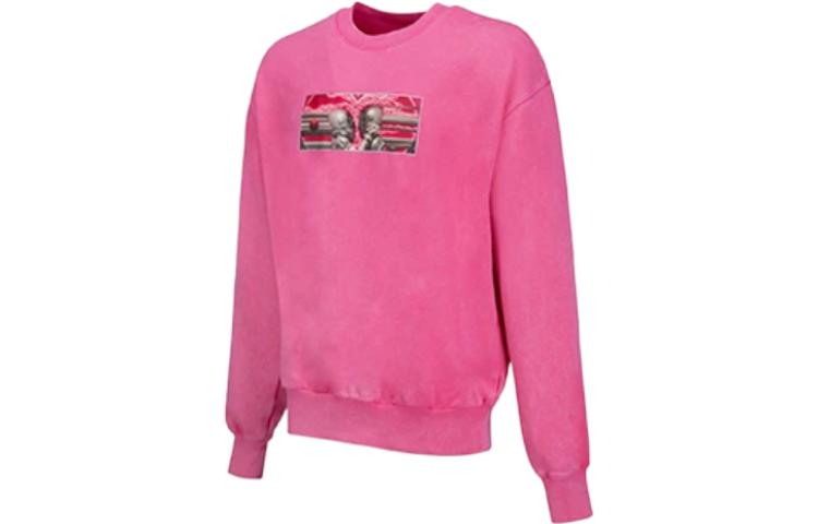 Order Li-Ning Graphic Print Oversized Pullover Sweatshirt Unisex Pink AWDT233-4
