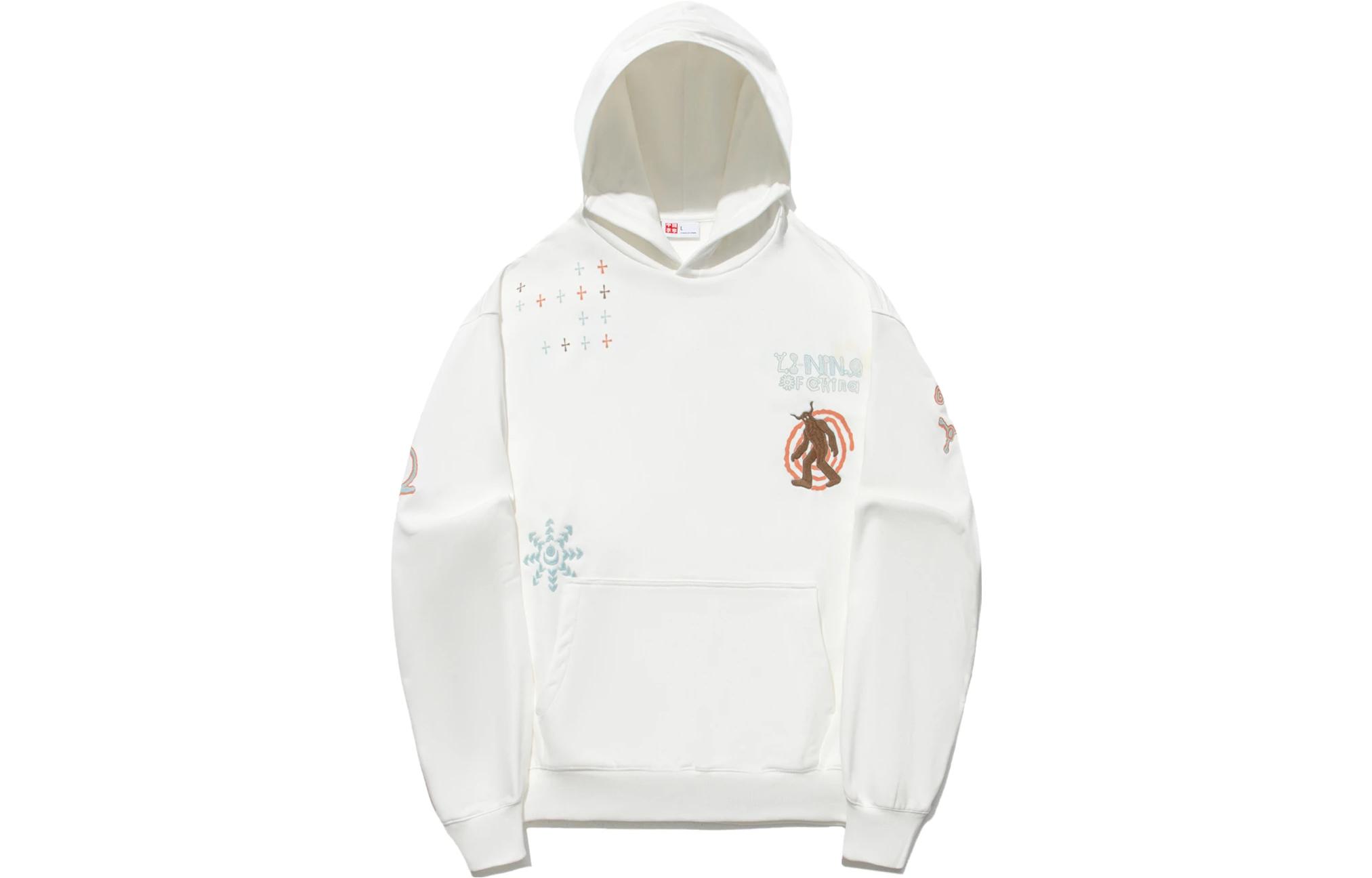 Li-Ning Graphic Print Pullover Sweatshirt Unisex Off-White AWDT703-2