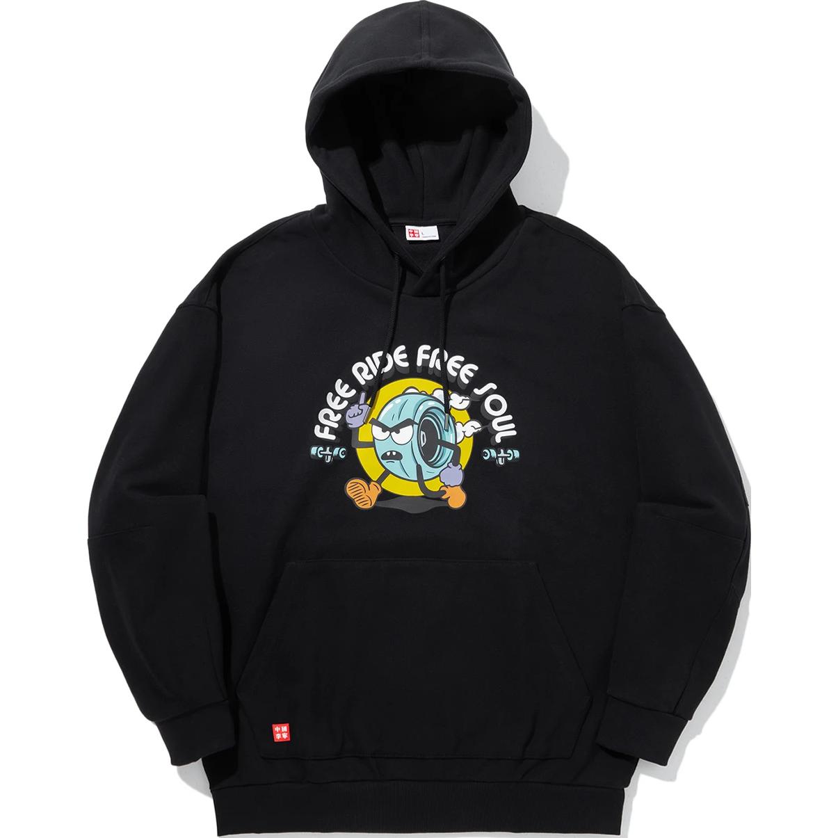 Li-Ning Graphic Print Unisex Hoodie Black - Comfortable & Breathable Fit AWDUB37-3