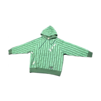 Li-Ning Green Bamboo Logo Print Pullover Hoodie Green AWDS561-1