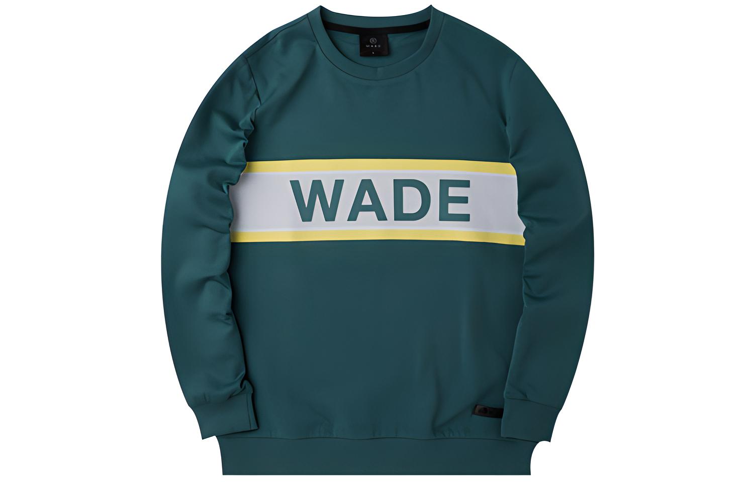 Li-Ning Green Knit Letter Print Pullover Sweatshirt AWDQ555-2