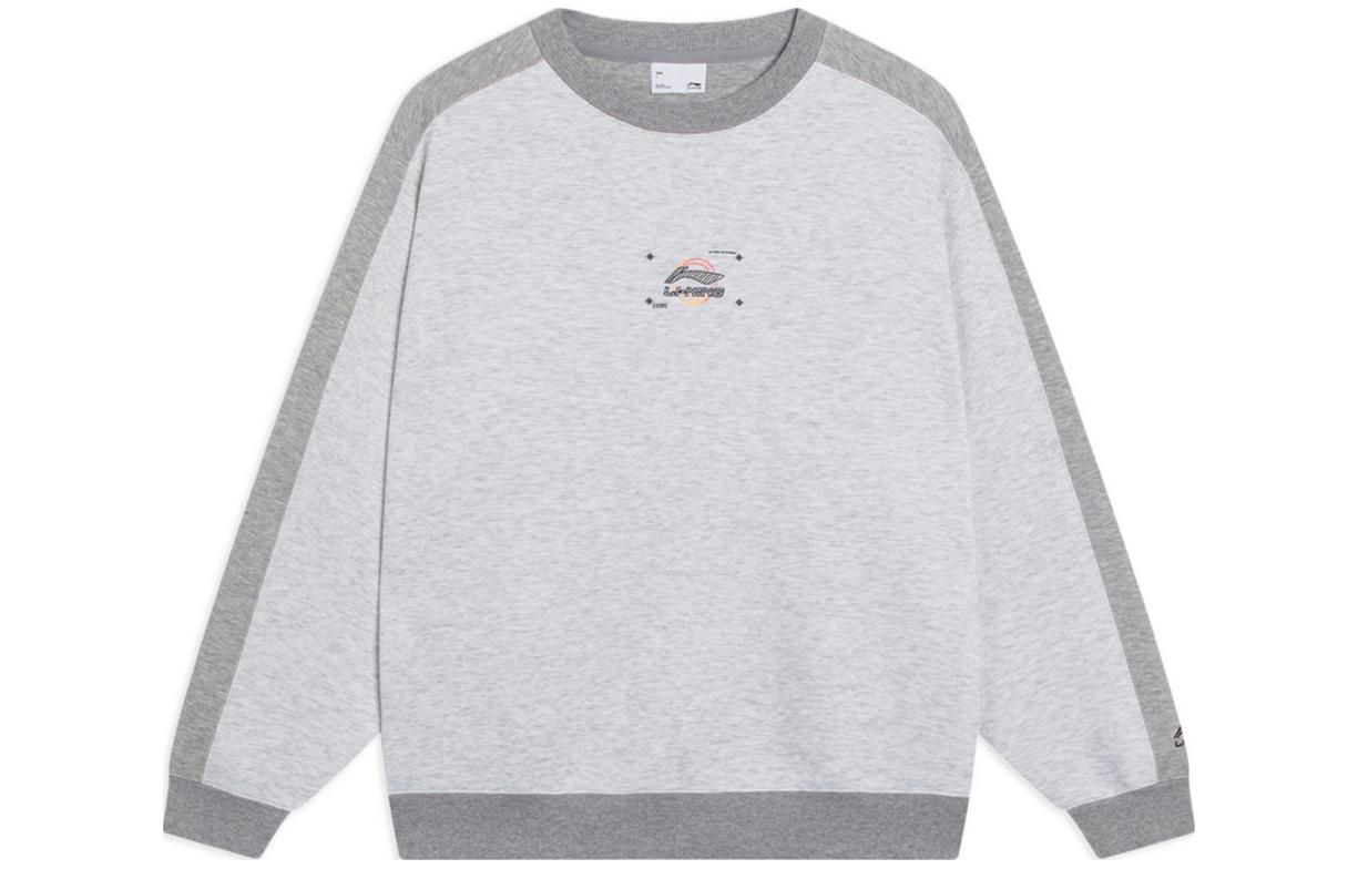 Li-Ning Grey Crewneck Pullover Sweatshirt - Sports Lifestyle Series AWDT063-4