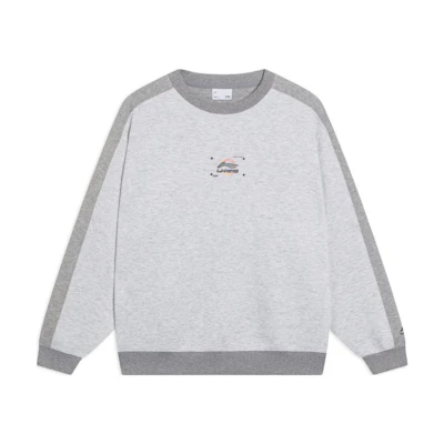 Li-Ning Grey Crewneck Pullover Sweatshirt - Sports Lifestyle Series AWDT063-4