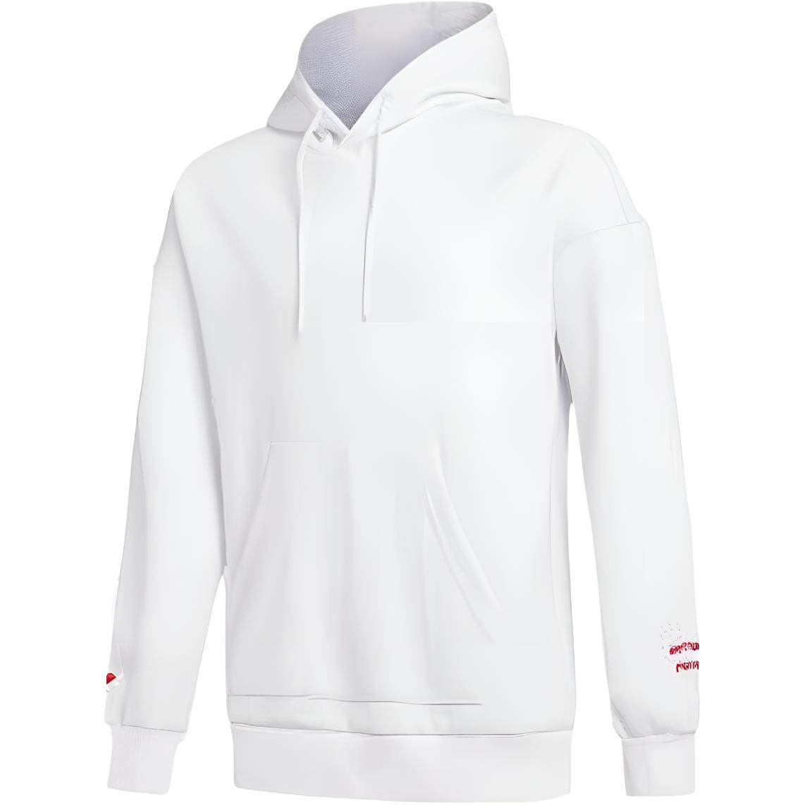 Li-Ning Group Series White Embroidered Cuff Sweatshirt Unisex情侣款 AWDRD29-2