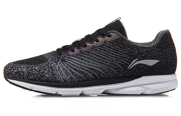 Li-Ning GY (Guang Nian) 'Integrated Knit Reflective Lightweight Running Black Grey' ARBM183-4