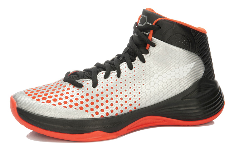 Order Li-Ning Hacker High-Top Basketbalschoenen ''Wit Rood Zwart'' ABPL019-1