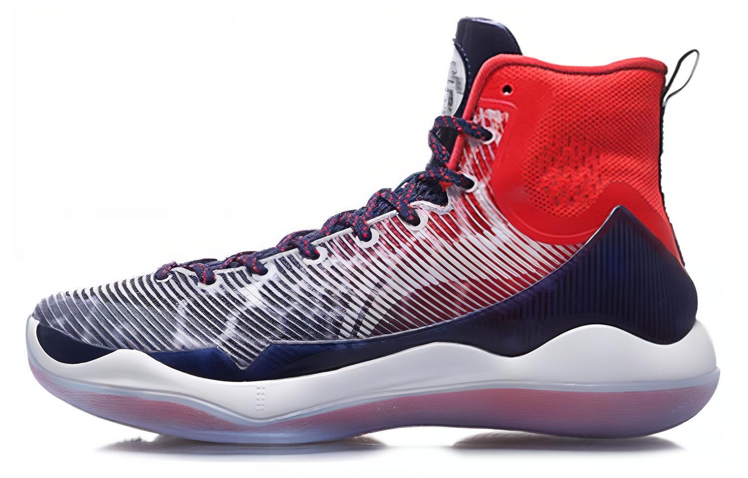 Li-Ning Hi-Top Red/Black/White ABAM023-4
