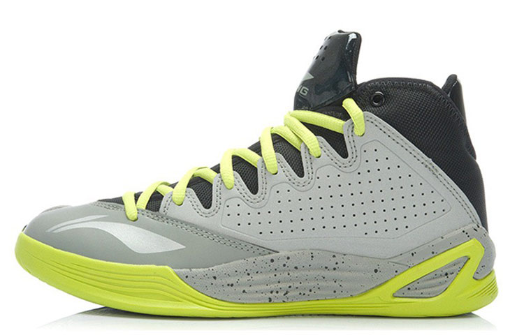 Li-Ning High-Top Basketball 'Grey Black' ABFK001-3