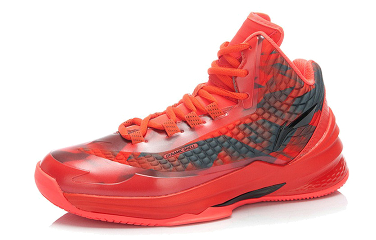 Lookbook LiNing李寧 舒適透氣 耐磨高筒籃球鞋 紅黑