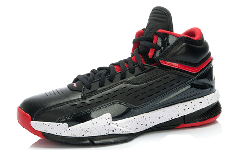 Lookbook Kasut Bola Keranjang Li-Ning High-Top 'Hitam Putih Merah' ABAJ019-3