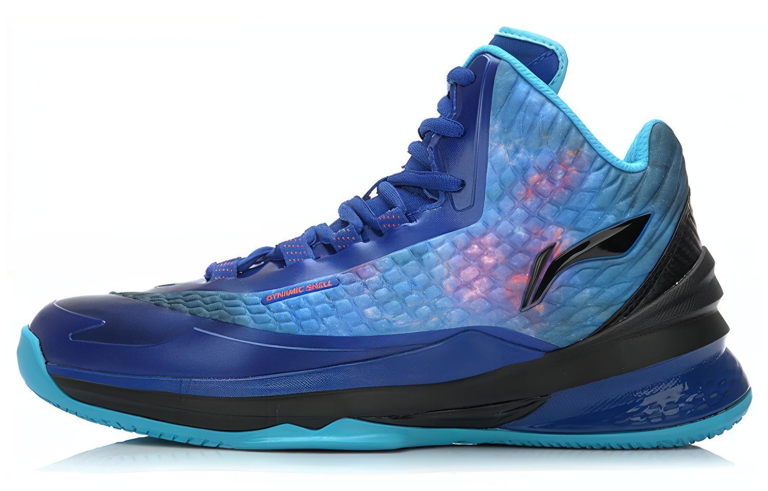 Li-Ning High-Top Basketball Shoes 'Blue Black' ABAK003-6