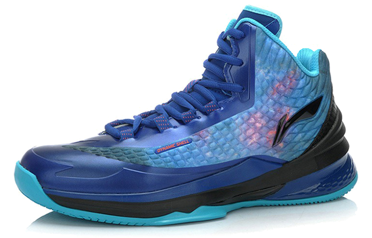 Lookbook Chaussures montantes de basket Li-Ning ''Bleu Noir''. ABAK003-6