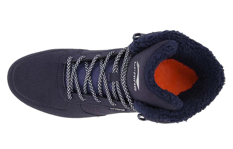 Shop Li-Ning High-Top Casual 'Deep Blue' ACGL107-3