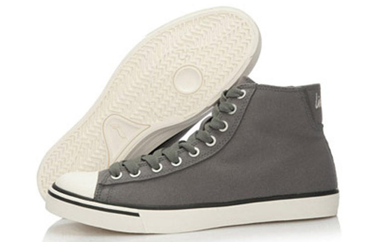 Lookbook LiNing李寧 舒適透氣 高筒休閒板鞋 灰白