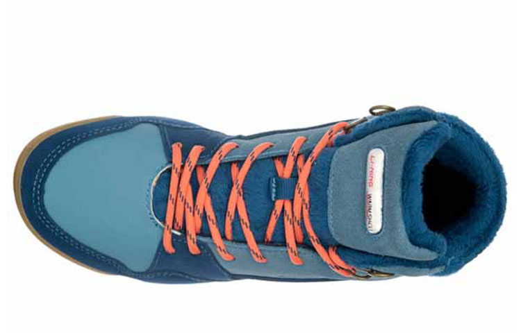 Lookbook 李宁 透氣舒適 高幫休閒板鞋 藍