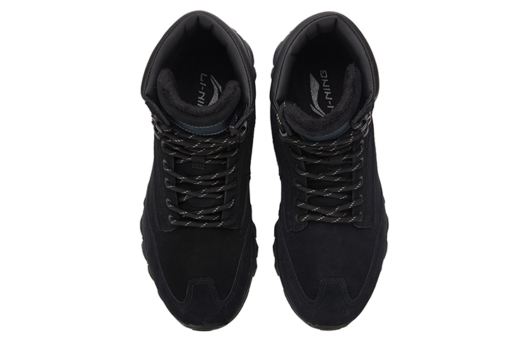 Shop Kasut Lari Fesyen Li-Ning High-Top 'Hitam' AGLM159-2