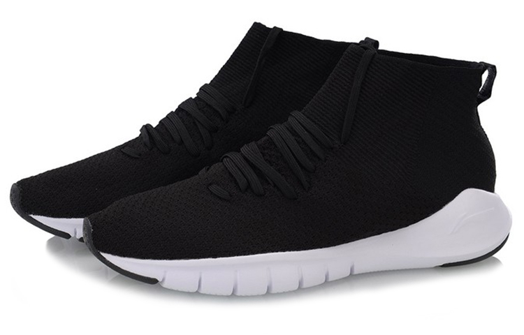 Lookbook Kasut Lari Li-Ning High-Top 'Hitam Putih' ARKN021-1
