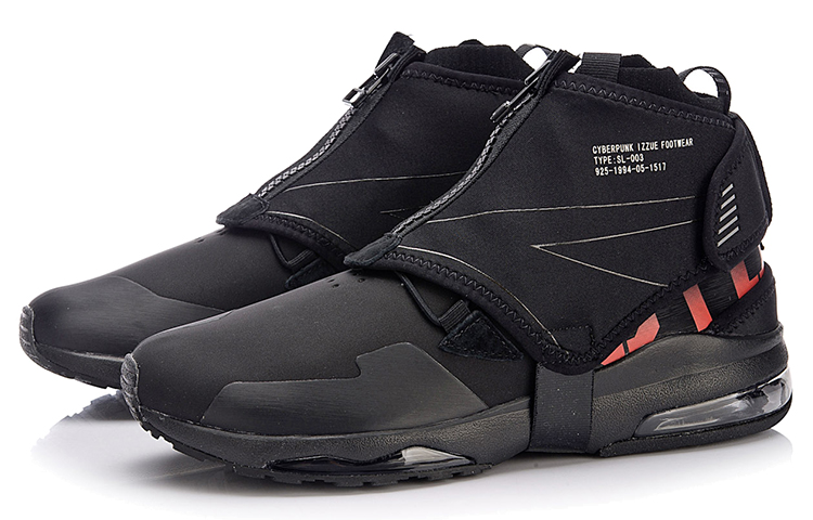 Lookbook LiNing李寧 舒適透氣耐磨休閒高筒跑步鞋 黑