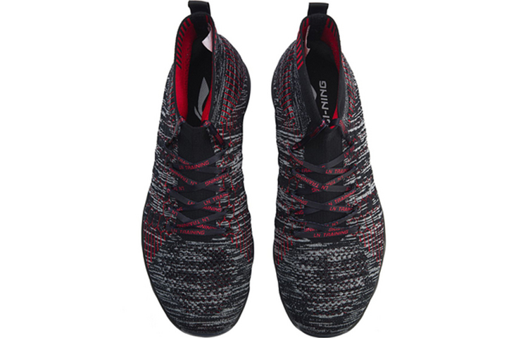 Order 리닝 블랙 하이탑 트레이닝화 (Li-Ning Black High-top Training Shoes) AFJN009-1