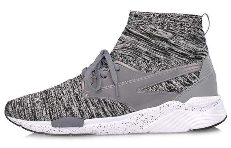 Buy Scarpe da Corsa Alte Li-Ning ''Grigio Bianco Nero'' AGLM181-3