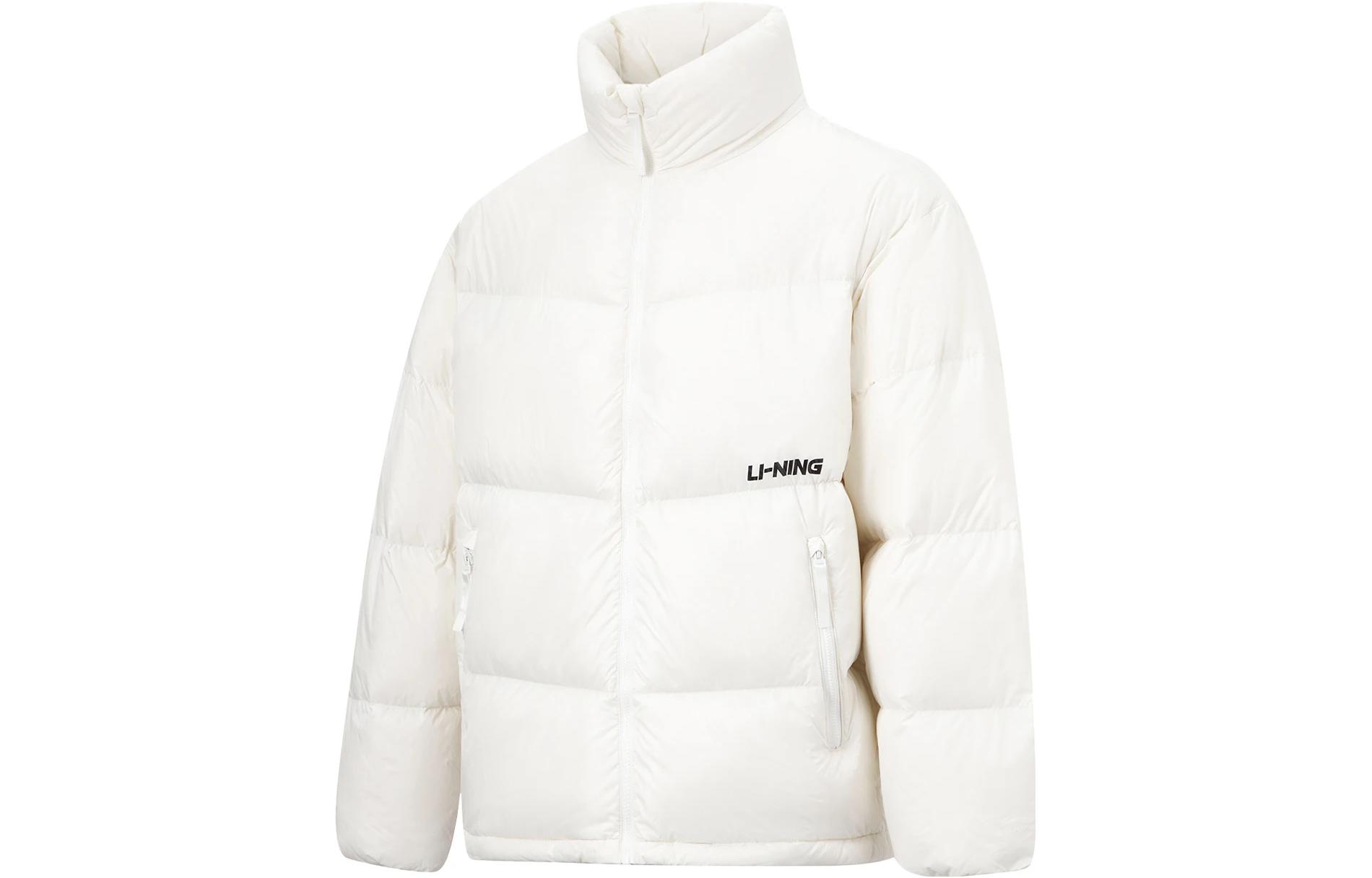 Li-Ning Hot Pot Series Windproof Puffer Jacket Unisex Off-White. AYMT349-2