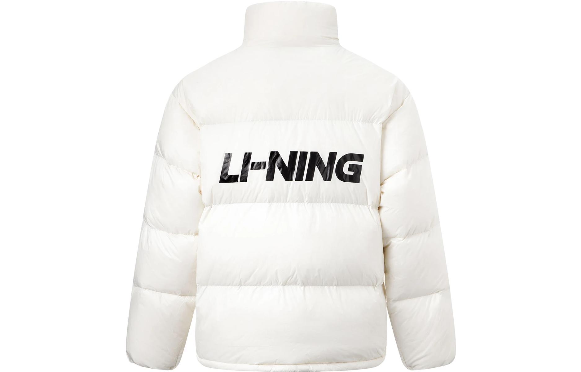 Lookbook Chaqueta Acolchada Unisex Li-Ning Hot Pot Serie Cortavientos Blanco Roto. AYMT349-2