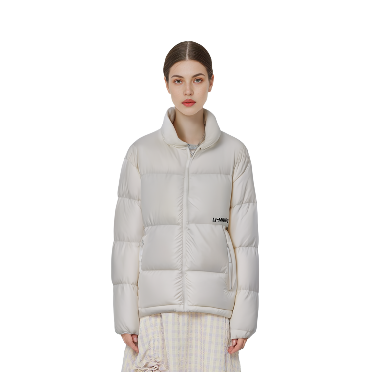 Sizing Chaqueta Acolchada Unisex Li-Ning Hot Pot Serie Cortavientos Blanco Roto. AYMT349-2