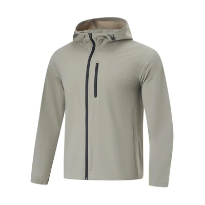 Li-Ning Ice Smooth UPF50+ Anti-UV Cooling Breathable Outdoor Jacket - Stroll Gray AWDU823-1