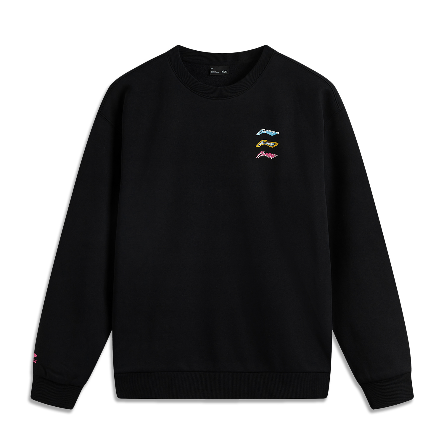 Li-Ning Infrared Warm Anti-Static Antibacterial Pullover Sweater Black Unisex AWDUG03-1