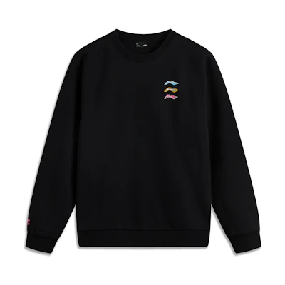 Li-Ning Infrared Warm Anti-Static Antibacterial Pullover Sweater Black Unisex AWDUG03-1
