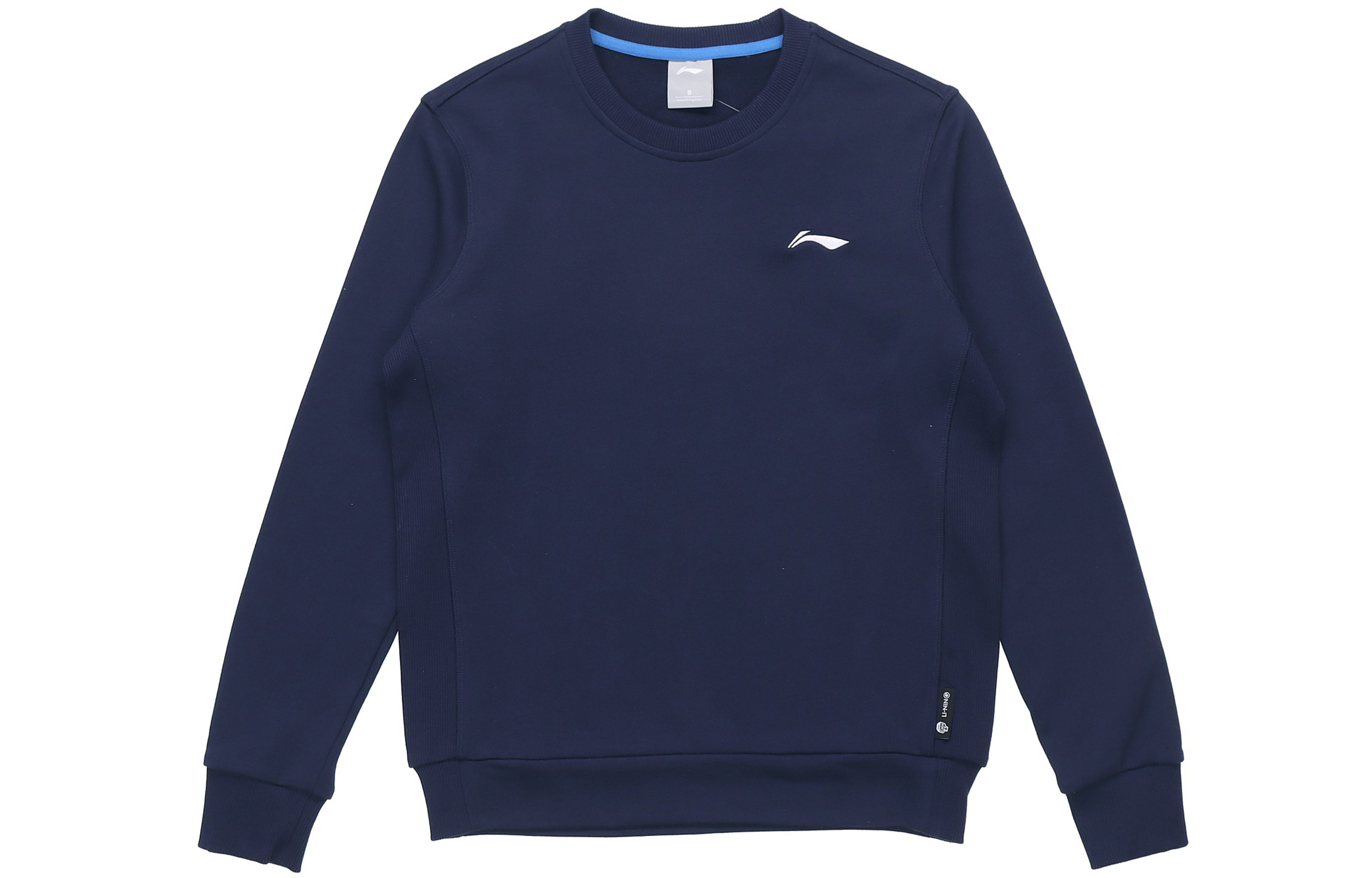 Li-Ning Ink Blue Sports Casual Crewneck Pullover Sweatshirt AWDR571-2