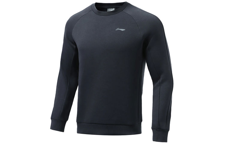 Li-Ning Ink Grey Training Fitness Pullover Sweatshirt Casual Sportswear AWDR455-4