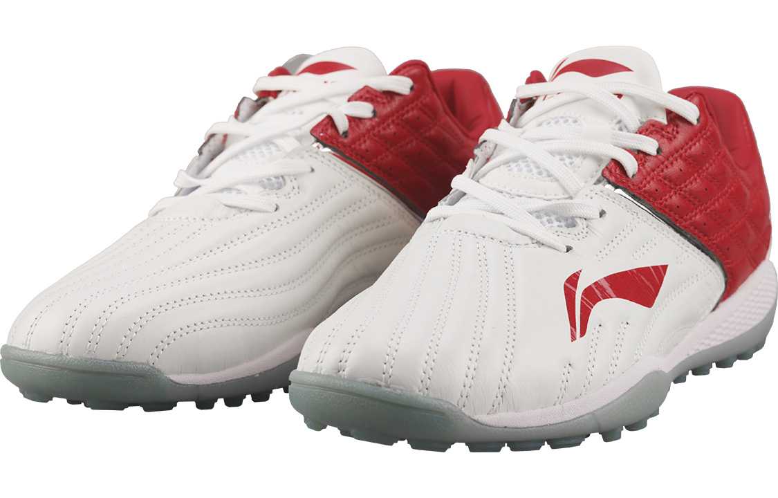 Lookbook LiNing李寧 鐵系列 袋鼠皮TF破片足球鞋 灰紅