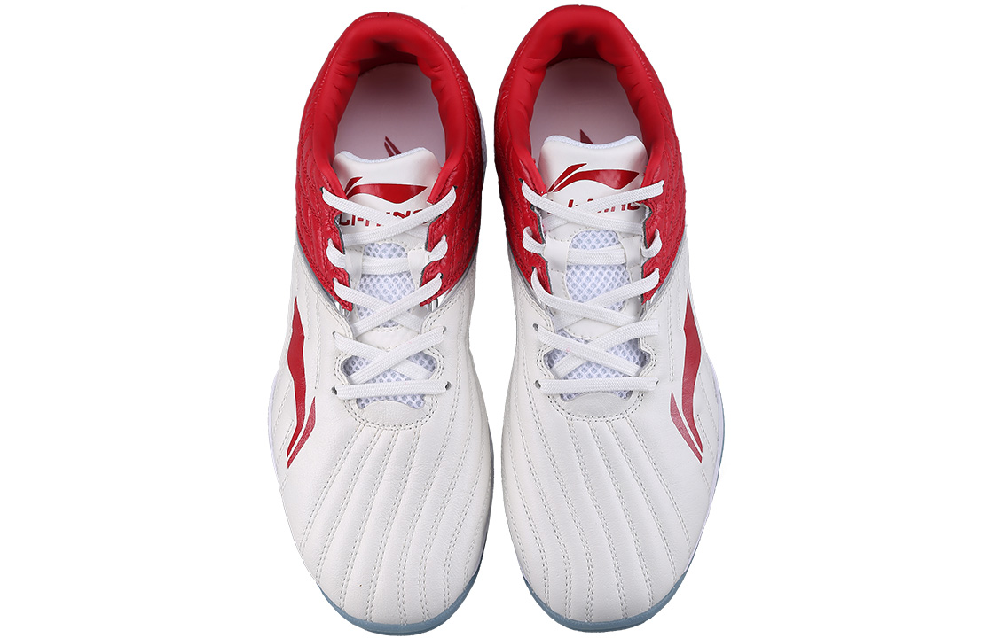 Shop LiNing李寧 鐵系列 袋鼠皮TF破片足球鞋 灰紅