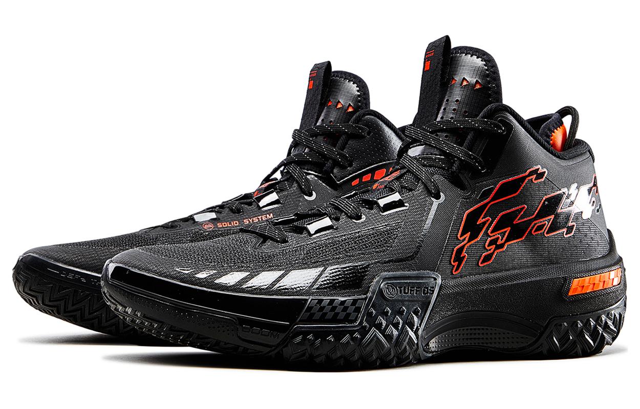 Lookbook LiNing李寧 桀驕 黑色煉獄 繅 高耐磨 回彈透氣減震防滑 高筒 戶外實戰籃球鞋 男款 黑色