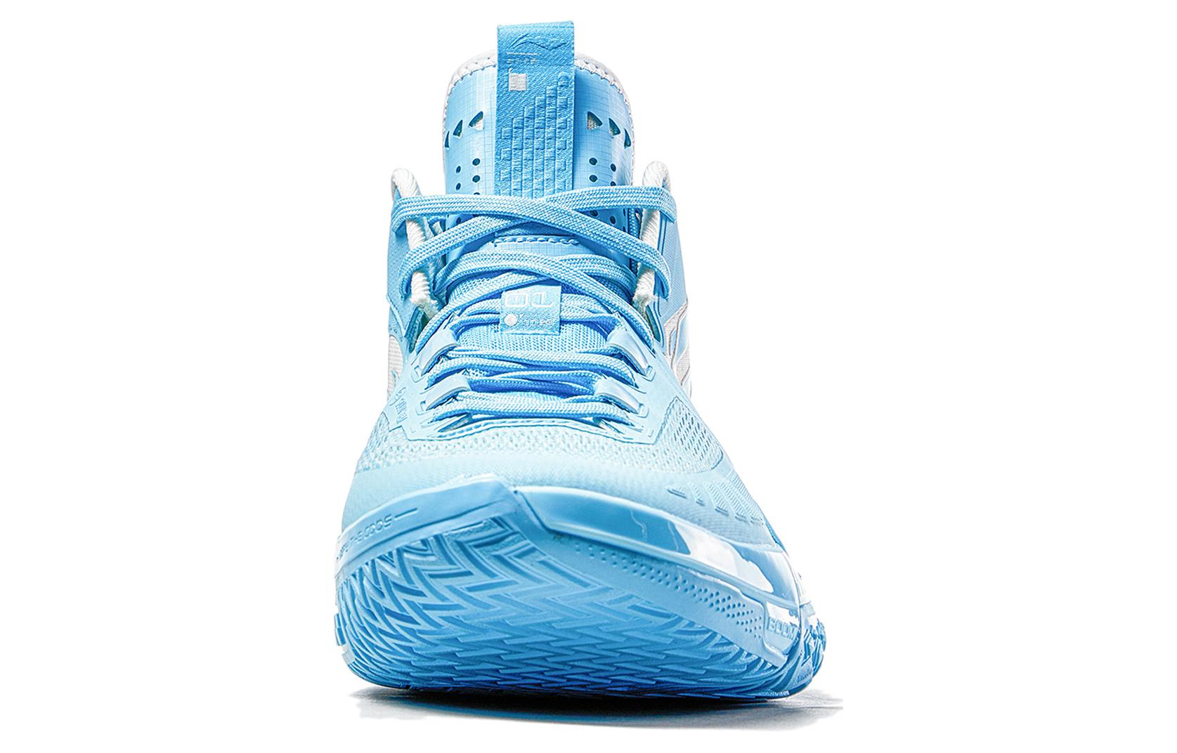 Shop LiNing李寧 桀驁 浪花 䨻 高耐磨 減震防滑輕便回彈 高筒 外場實戰籃球鞋 男款 藍白