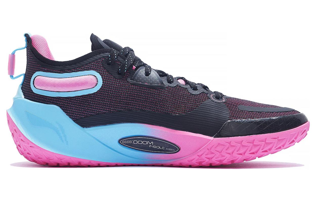 Order LiNing李寧 JB1 吉米巴特勒一代 一體織䨻絲高回彈 減震防滑耐磨 低筒 實戰籃球鞋 黑紫 黑南海岸