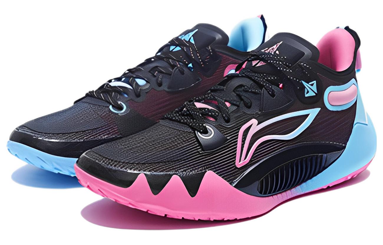 Lookbook LiNing李寧 JB1 吉米巴特勒一代 一體織䨻絲高回彈 減震防滑耐磨 低筒 實戰籃球鞋 黑紫 黑南海岸