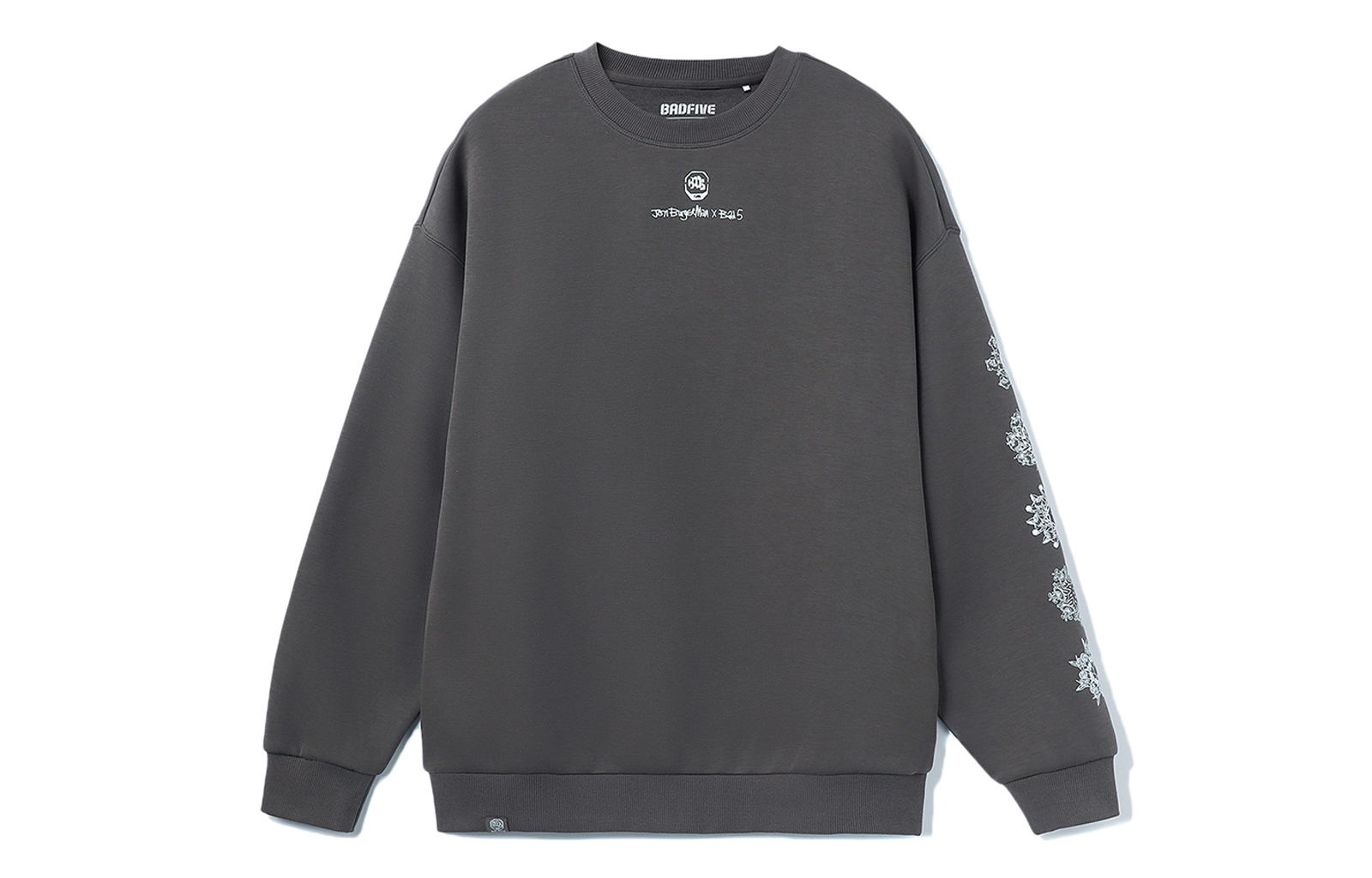 Li-Ning Kaleidoscope Pattern Pullover Sweatshirt Unisex Couple Style Ash Gray AWDR739-5