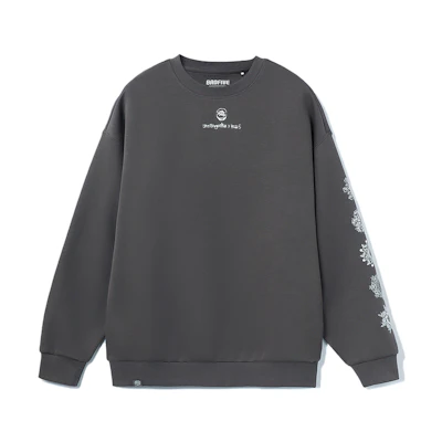 Li-Ning Kaleidoscope Pattern Pullover Sweatshirt Unisex Couple Style Ash Gray AWDR739-5