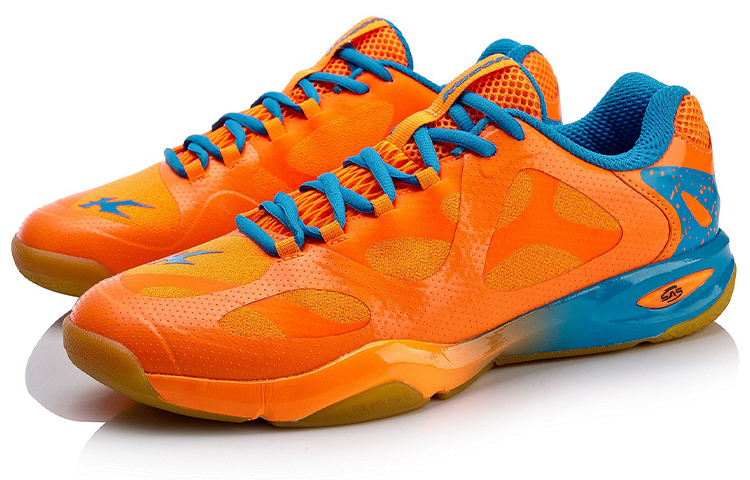 Lookbook Sepatu Badminton Li-Ning Kason 'Oranye Biru' FYZN003-3