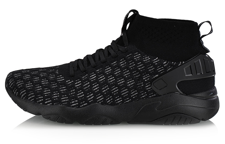 Buy LiNing李寧 一體編織襪套跑步鞋 黑色