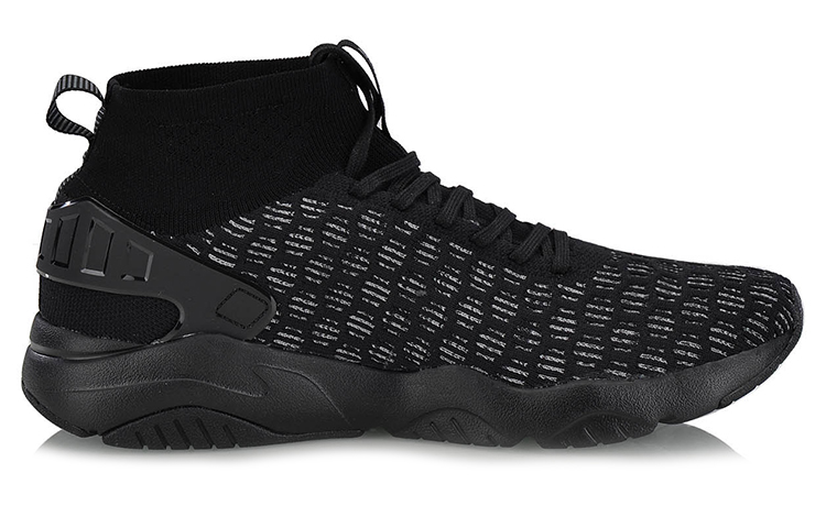 Order LiNing李寧 一體編織襪套跑步鞋 黑色