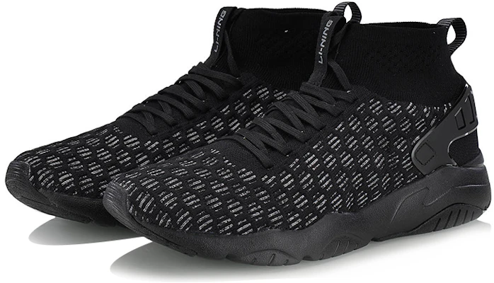 LiNing李寧 一體編織襪套跑步鞋 黑色 Lookbook LiNing李寧 一體編織襪套跑步鞋 黑色