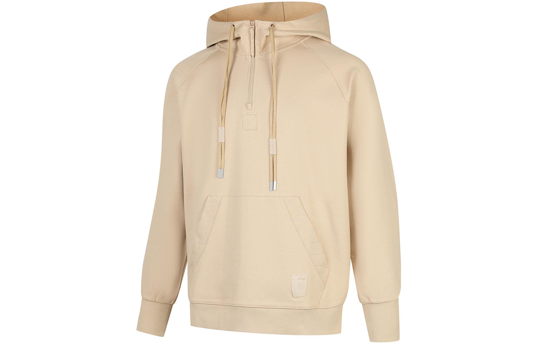 Li-Ning Kung Fu Jackie Chan Series Retro Logo Hoodie Unisex Starfish Brown AWDT195-2