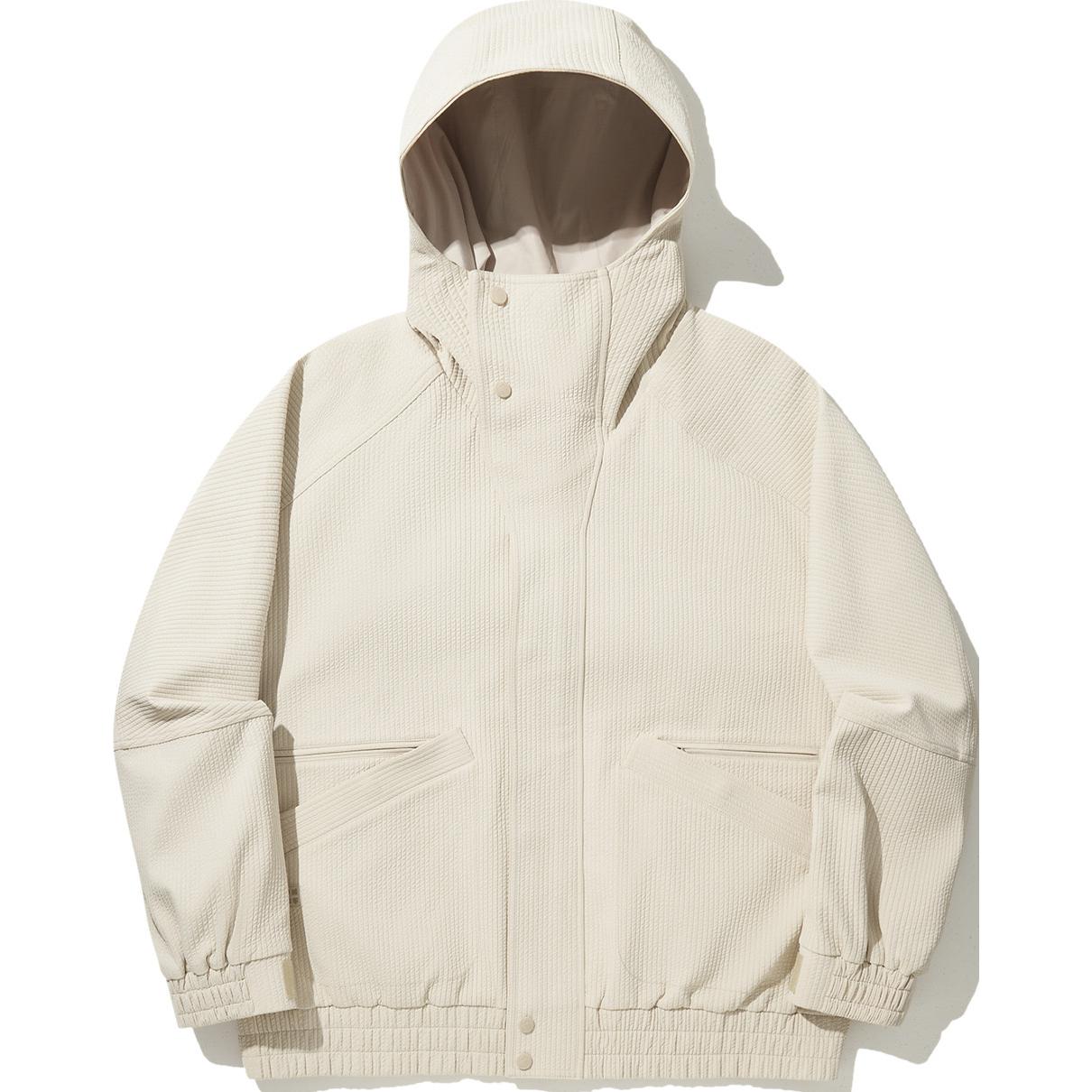 Li-Ning Kung Fu Series Comfort Fit Oatmeal Gray Hoodie Jacket for Men AJDU305-1