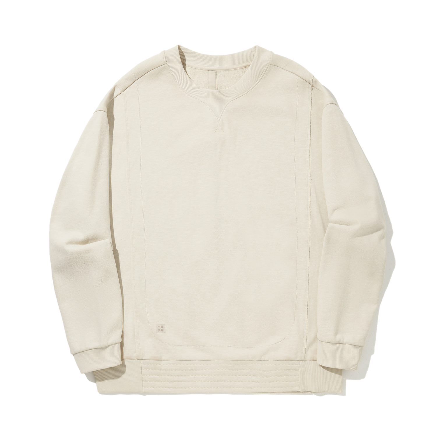 Li-Ning Kung Fu Series Loose Pullover Sweatshirt Oatmeal Grey AWDUB15-1